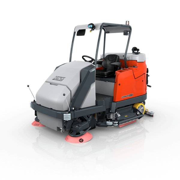 long operating sweeper-scrubber drier