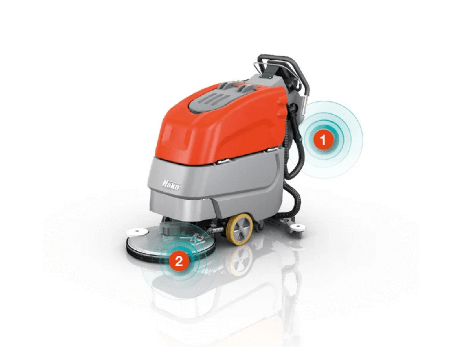 Walk-behind scrubber-driers